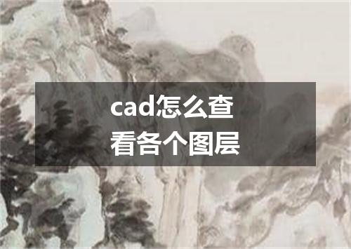 cad怎么查看各个图层