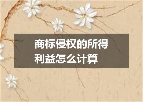 商标侵权的所得利益怎么计算