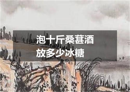 泡十斤桑葚酒放多少冰糖