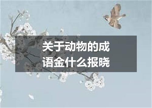 关于动物的成语金什么报晓