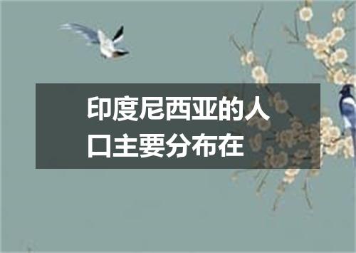 印度尼西亚的人口主要分布在