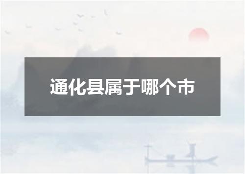 通化县属于哪个市