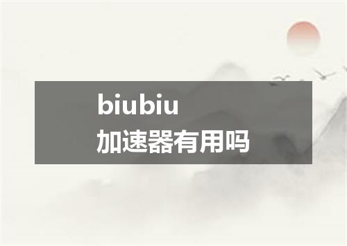 biubiu加速器有用吗