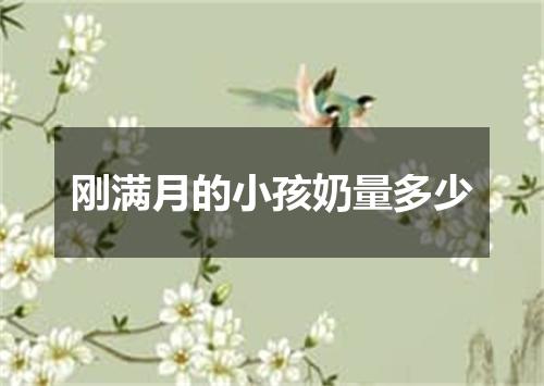 刚满月的小孩奶量多少