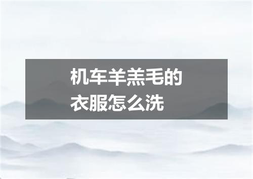 机车羊羔毛的衣服怎么洗