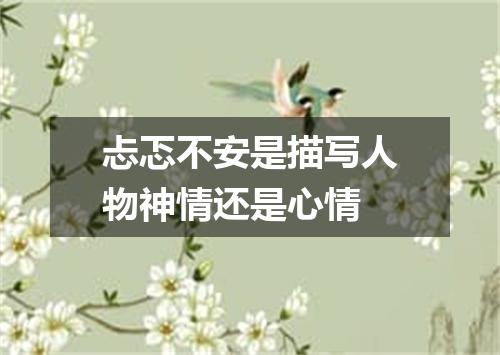 忐忑不安是描写人物神情还是心情