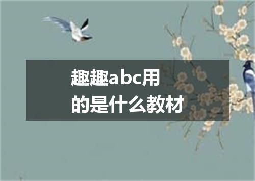 趣趣abc用的是什么教材