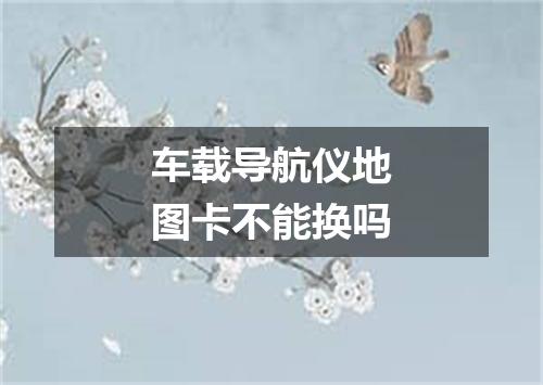 车载导航仪地图卡不能换吗