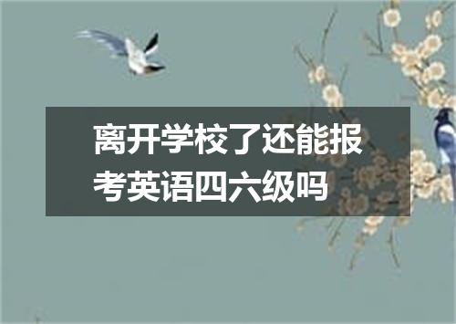 离开学校了还能报考英语四六级吗