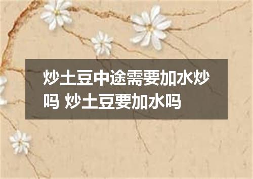 炒土豆中途需要加水炒吗 炒土豆要加水吗