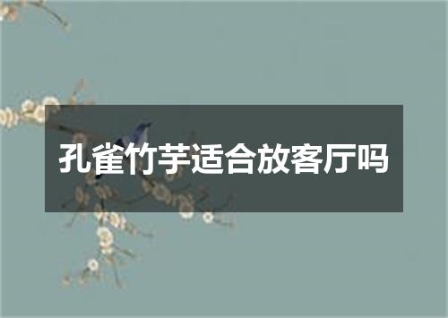 孔雀竹芋适合放客厅吗