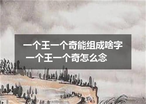 一个王一个奇能组成啥字 一个王一个奇怎么念