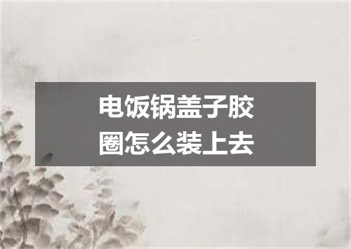 电饭锅盖子胶圈怎么装上去