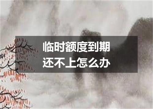 临时额度到期还不上怎么办