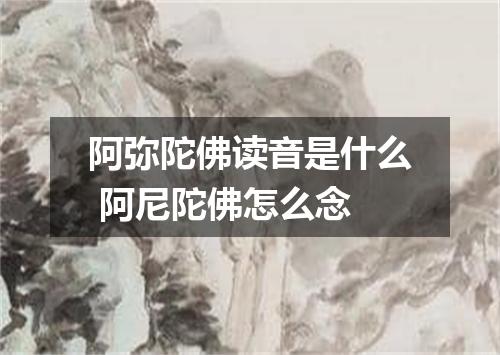 阿弥陀佛读音是什么 阿尼陀佛怎么念