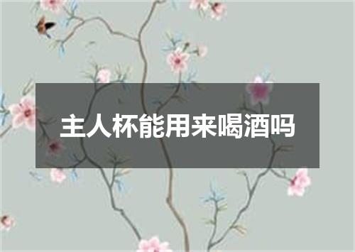 主人杯能用来喝酒吗