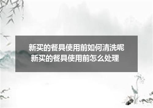 新买的餐具使用前如何清洗呢 新买的餐具使用前怎么处理