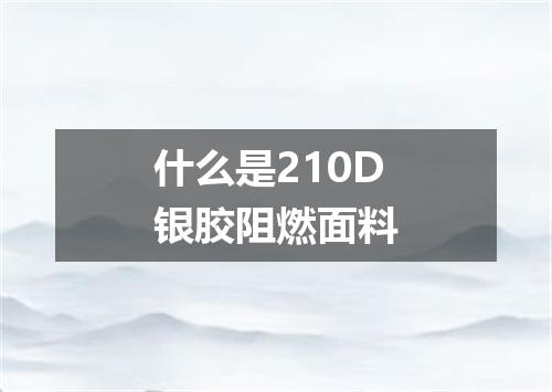 什么是210D银胶阻燃面料
