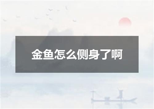 金鱼怎么侧身了啊