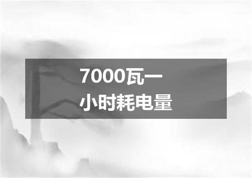 7000瓦一小时耗电量