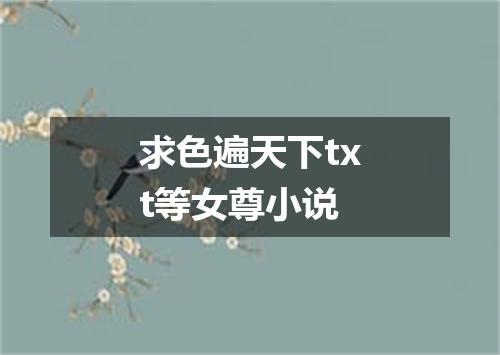 求色遍天下txt等女尊小说