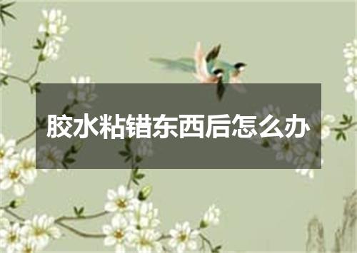 胶水粘错东西后怎么办