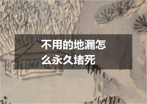 不用的地漏怎么永久堵死