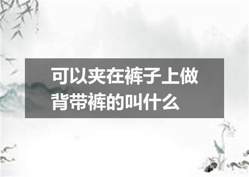 可以夹在裤子上做背带裤的叫什么