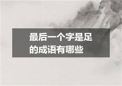 最后一个字是足的成语有哪些