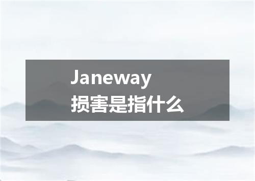 Janeway损害是指什么