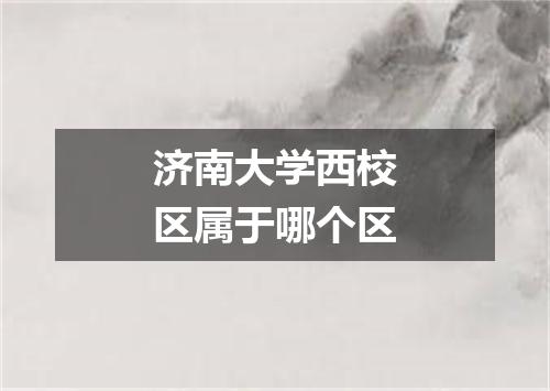 济南大学西校区属于哪个区