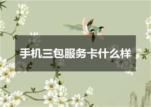 手机三包服务卡什么样