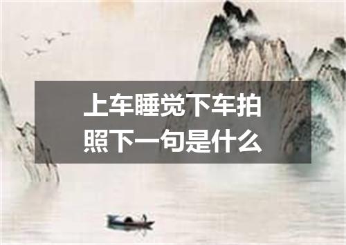 上车睡觉下车拍照下一句是什么