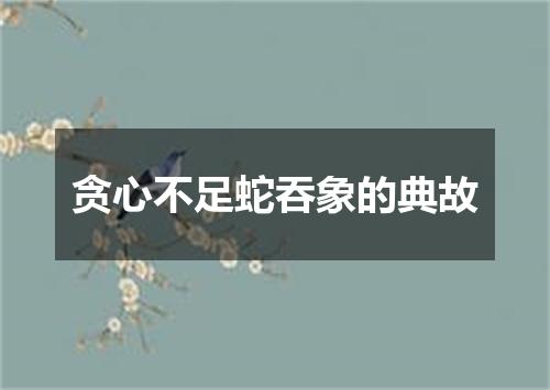 贪心不足蛇吞象的典故