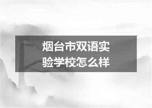 烟台市双语实验学校怎么样