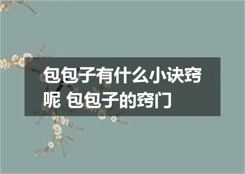 包包子有什么小诀窍呢 包包子的窍门