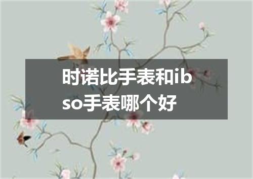 时诺比手表和ibso手表哪个好
