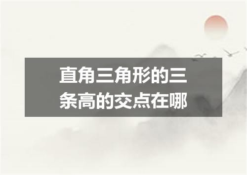 直角三角形的三条高的交点在哪