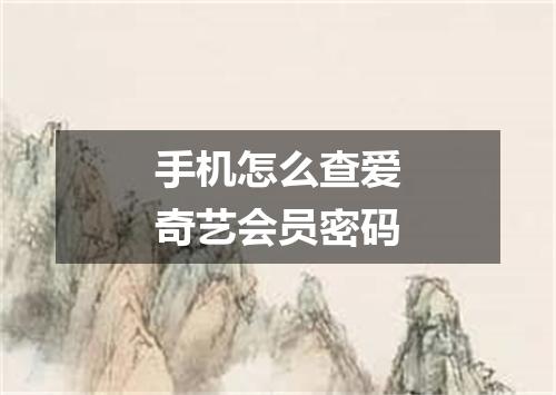 手机怎么查爱奇艺会员密码