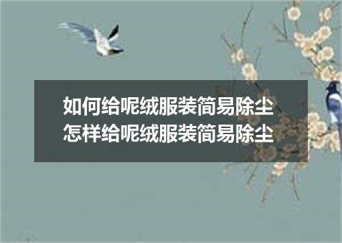 如何给呢绒服装简易除尘 怎样给呢绒服装简易除尘