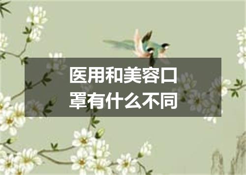 医用和美容口罩有什么不同