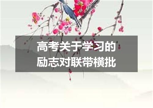 高考关于学习的励志对联带横批