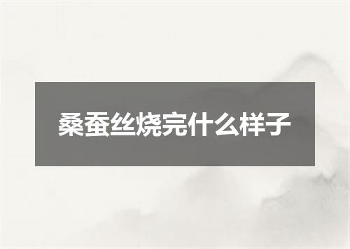 桑蚕丝烧完什么样子