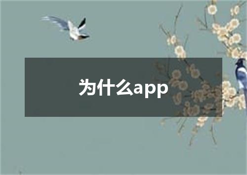 为什么app