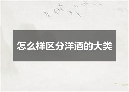 怎么样区分洋酒的大类