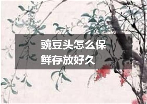 豌豆头怎么保鲜存放好久