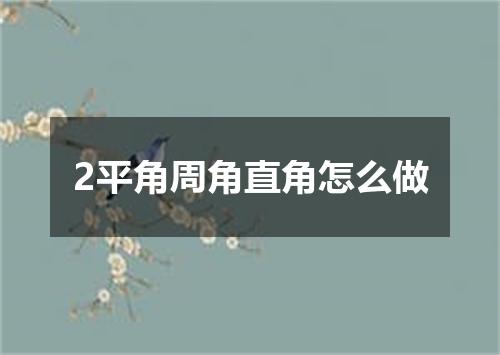 2平角周角直角怎么做