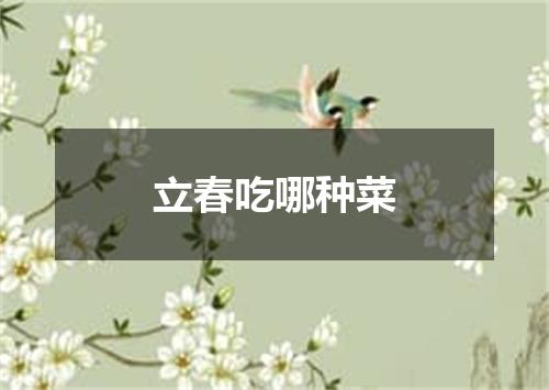 立春吃哪种菜