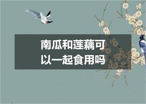 南瓜和莲藕可以一起食用吗