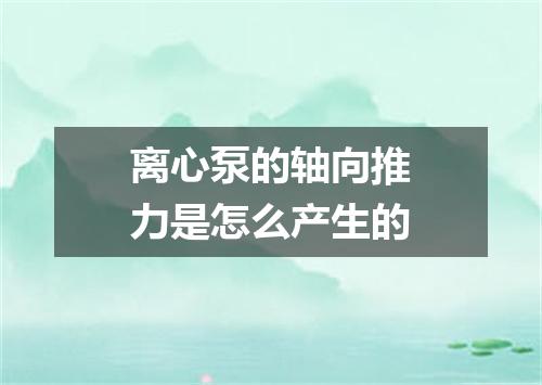 离心泵的轴向推力是怎么产生的
